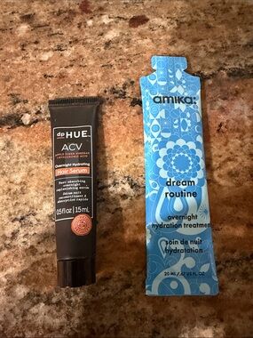 dpHUE ACV Overnight Hydrating Hair Serum + Amika Dream Routine Treatment Duo